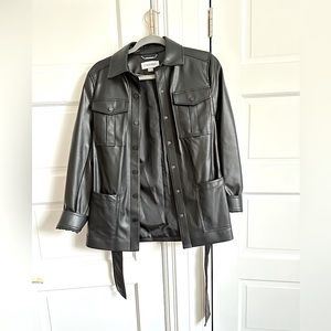 Calvin Klein Leather Trench Coat